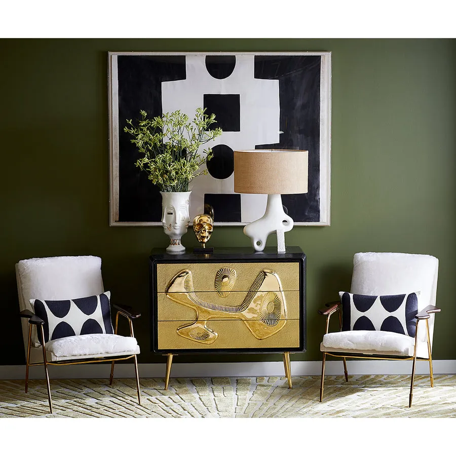 Gilded Porcelain Face Urn | Jonathan Adler Dora Maar