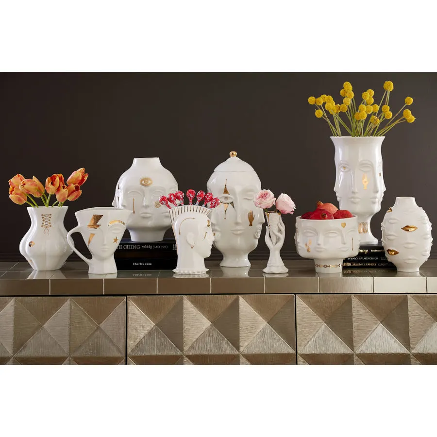 Gilded Porcelain Face Urn | Jonathan Adler Dora Maar