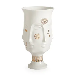 Gilded Porcelain Face Urn | Jonathan Adler Dora Maar Vase,Glass Vase