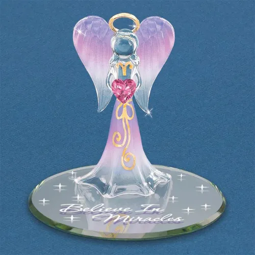 Glass Baron Believe In Miracles Angel Glass Figurine Decorative Mirror,Home Decor Mirror