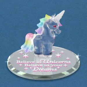 Glass Baron Believe in Unicorns Figurine Decorative Mirror,Home Decor Mirror