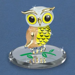Glass Baron Big Barn-y Owl Figurine Decorative Mirror,Home Decor Mirror