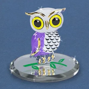 Glass Baron Big Snowy Owl Figurine Decorative Mirror,Home Decor Mirror