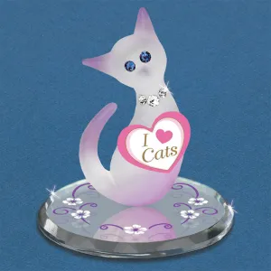 Glass Baron Pink Cat "I Love Cats" Decorative Mirror,Home Decor Mirror