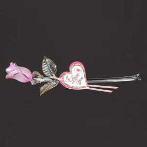 Glass Baron Pink Pearl Rose Decorative Mirror,Home Decor Mirror
