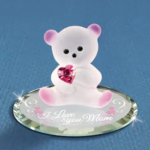 Glass Baron "I Love You Mom" Bear Decorative Mirror,Home Decor Mirror