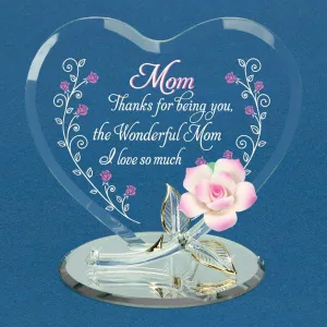 Glass Baron Wonderful Mom Glass Figurine Decorative Mirror,Home Decor Mirror