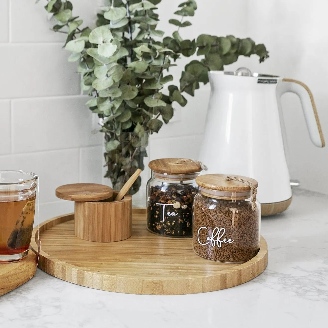 Glass Jar with Bamboo and Twine Lid - 500ml