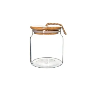 Glass Jar with Bamboo and Twine Lid - 500ml Figurines,Decorative Ornaments