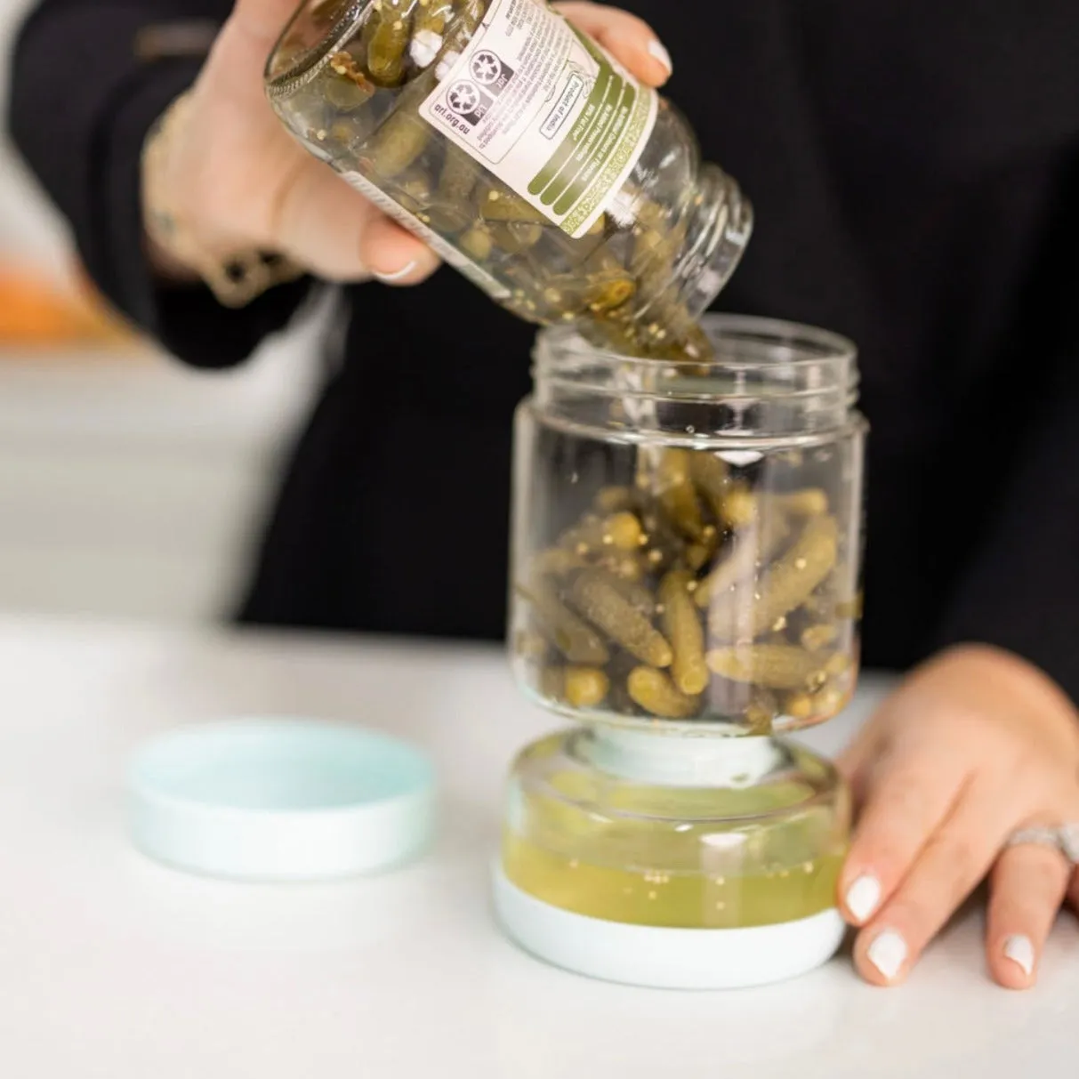 Glass Pickle Jar