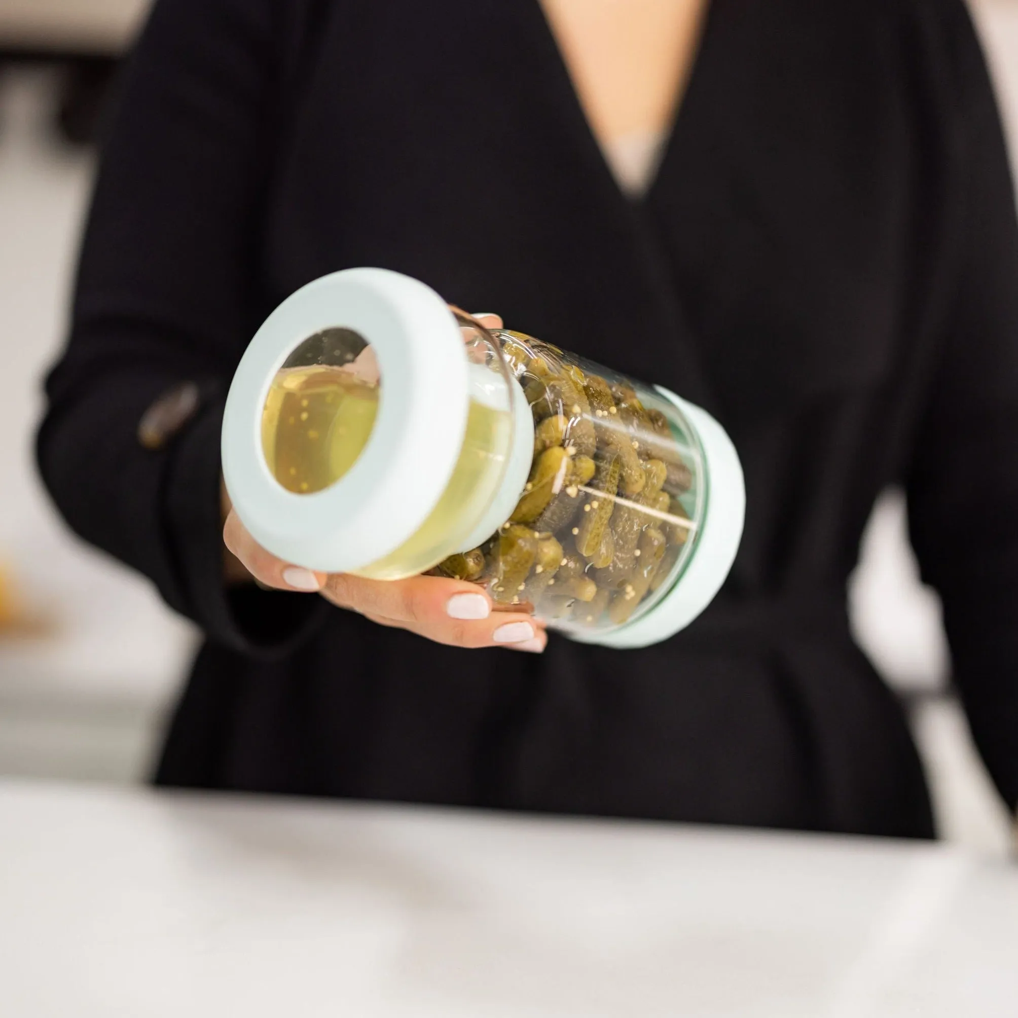 Glass Pickle Jar