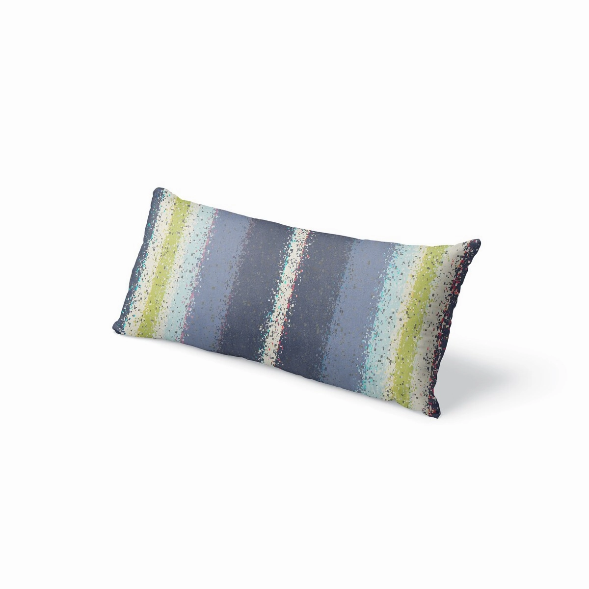 GLITCH BLUE Body Pillow By Kavka Designs - Blue, Purple, Green, Ivory