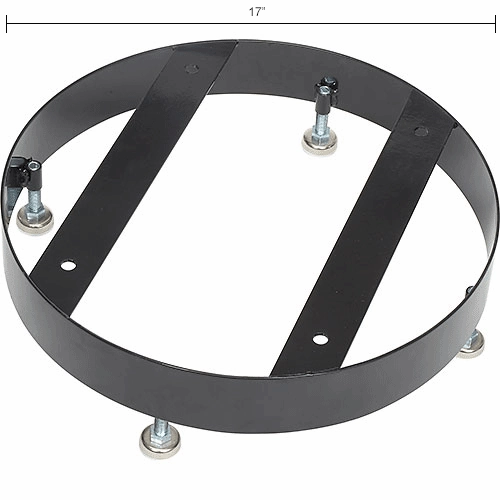 Global Industrial Metal Slatted Trash Receptacle Base - Black