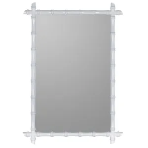 Glossy White Bamboo Inspired Framed Mirror Cutting Board,Kitchen Board