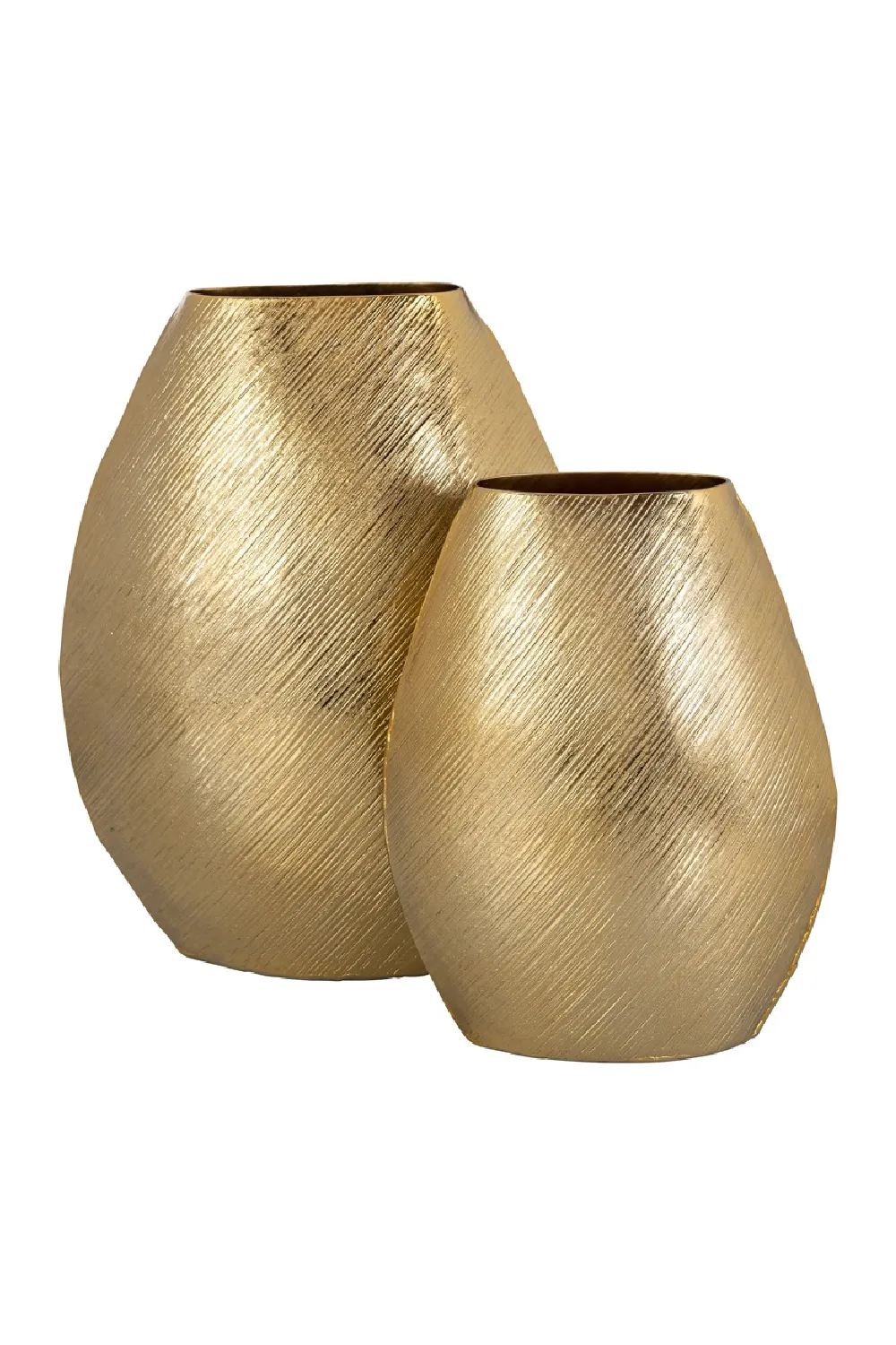 Gold Aluminium Vase L | OROA Evey