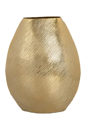 Gold Aluminium Vase L | OROA Evey Vase,Glass Vase