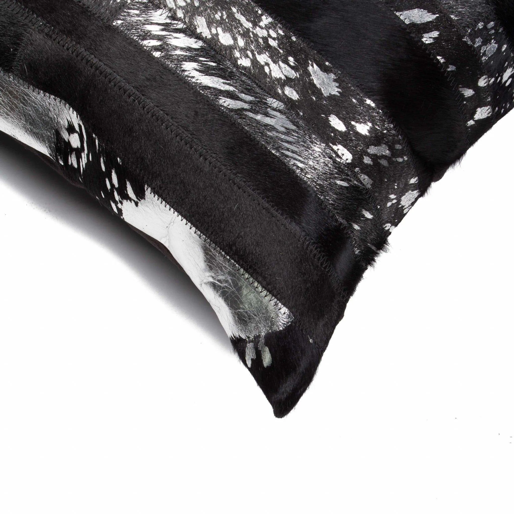 Gold And Black Cowhide Pillows