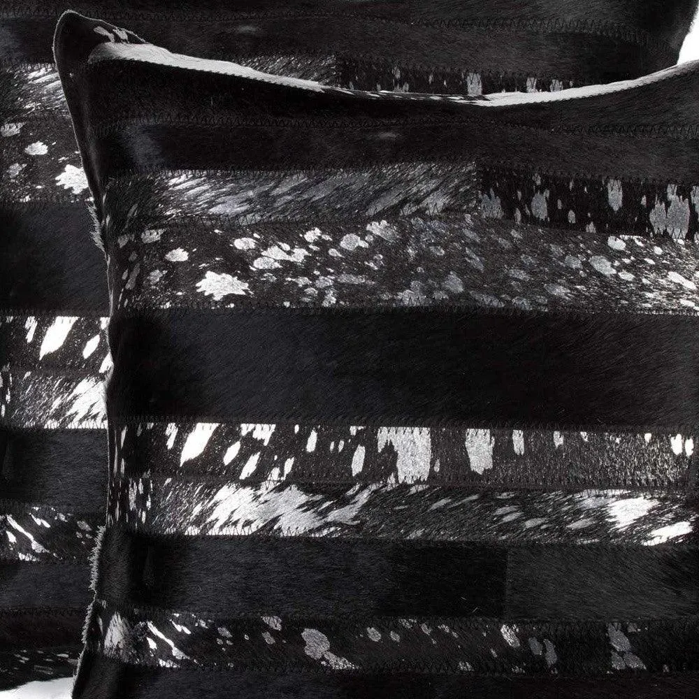 Gold And Black Cowhide Pillows