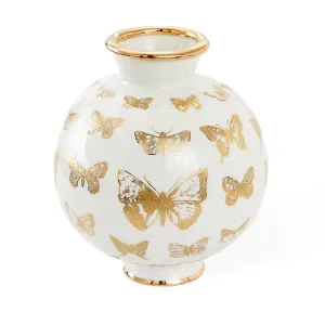 Gold Butterfly Porcelain Vase | Jonathan Adler Botanist Vase,Glass Vase