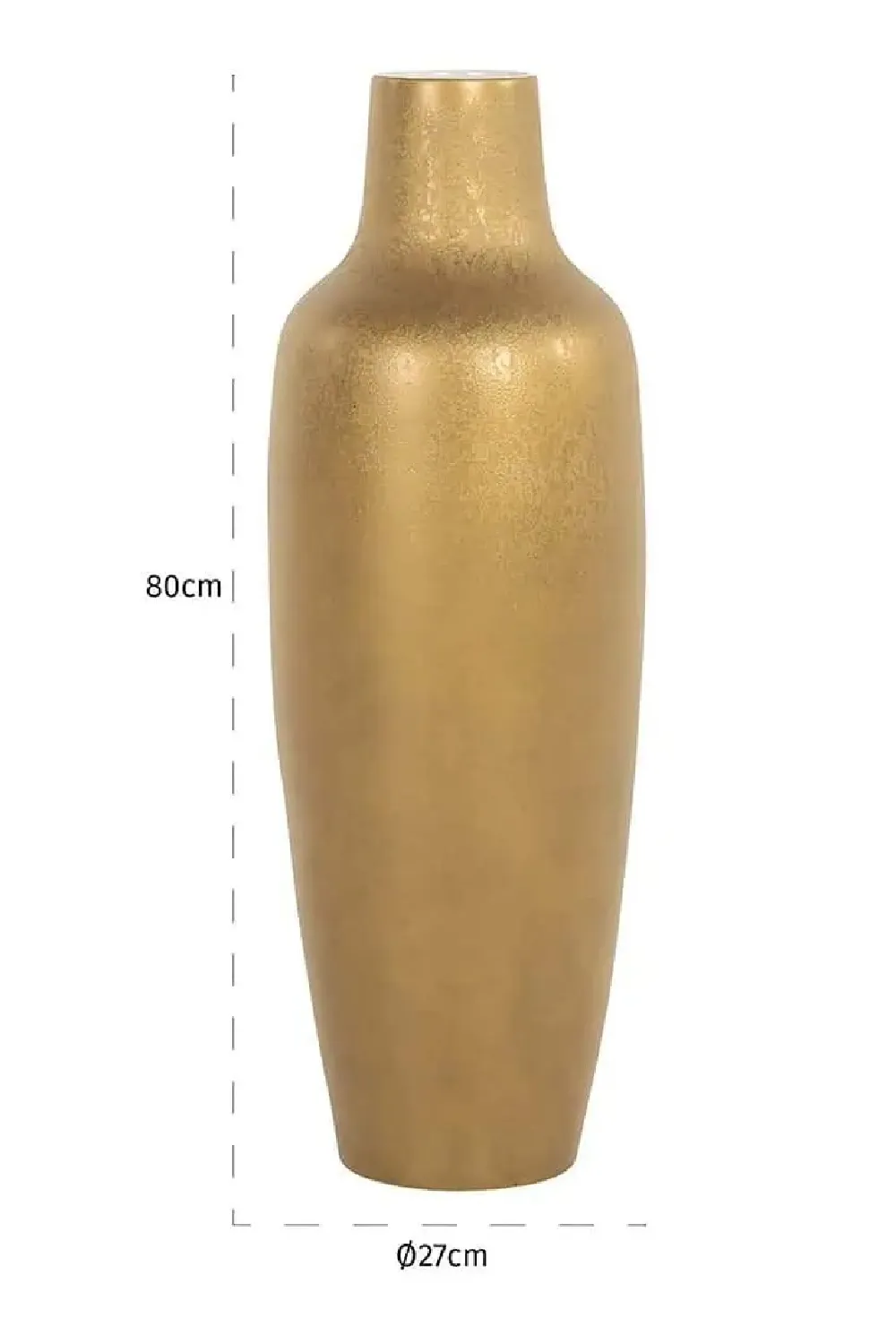 Gold Ceramic Long Vase | OROA Dominique