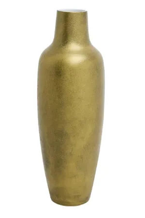 Gold Ceramic Long Vase | OROA Dominique Vase,Glass Vase