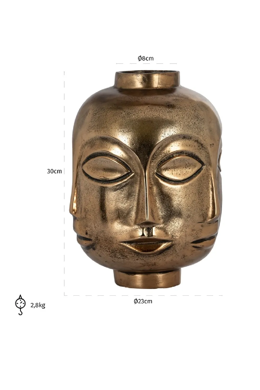 Gold Face Vase | OROA Hardy