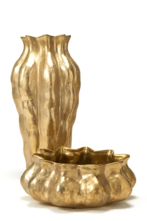 Gold Gilt Ceramic Vase | Liang & Eimil Monza Vase,Glass Vase