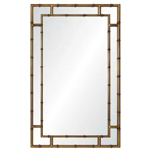 Gold Leaf Bamboo Inspired Framed Wall Mirror Cutting Board,Kitchen Board
