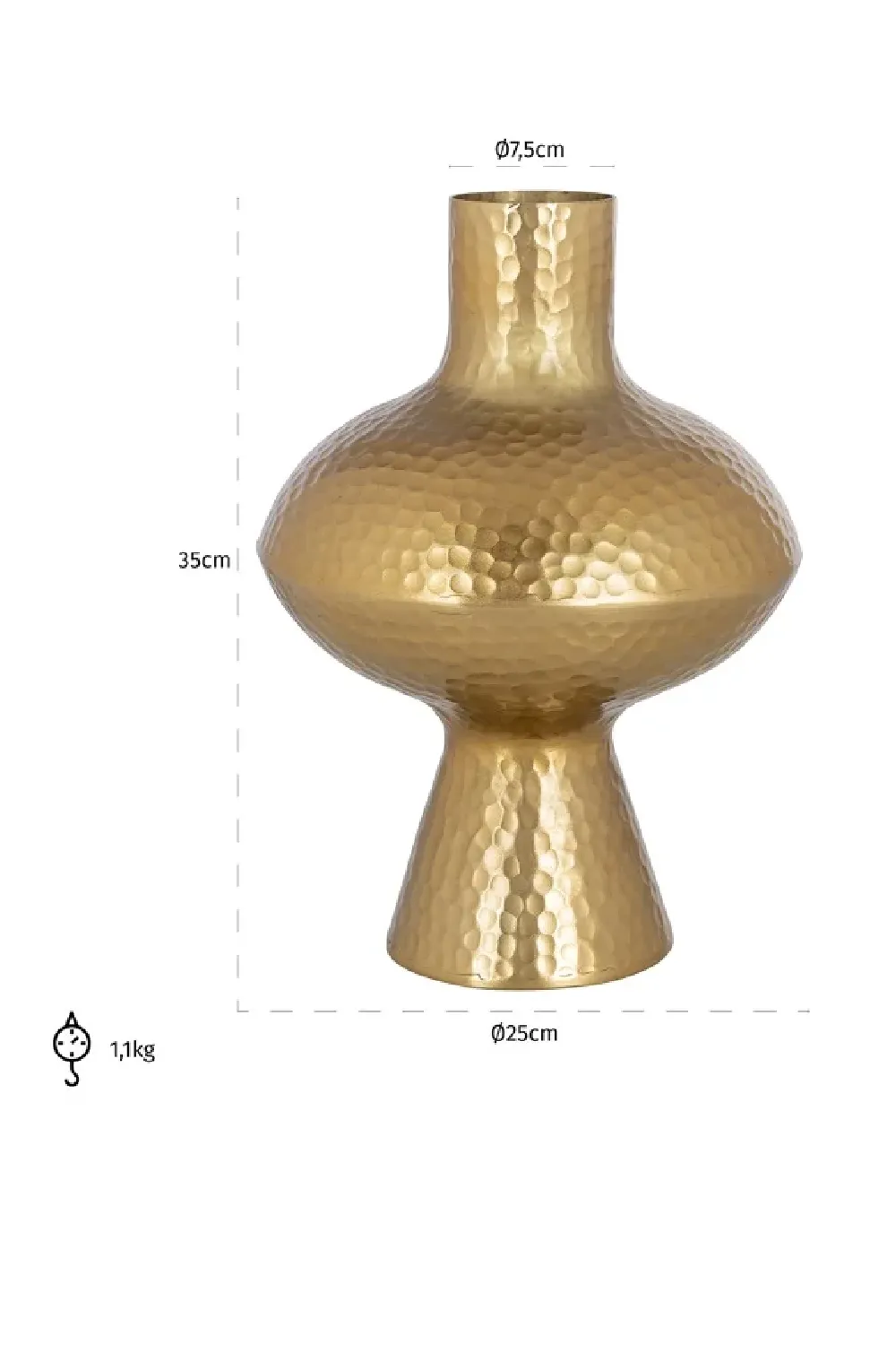 Gold Organic-Shaped Vase | OROA Caitlyn