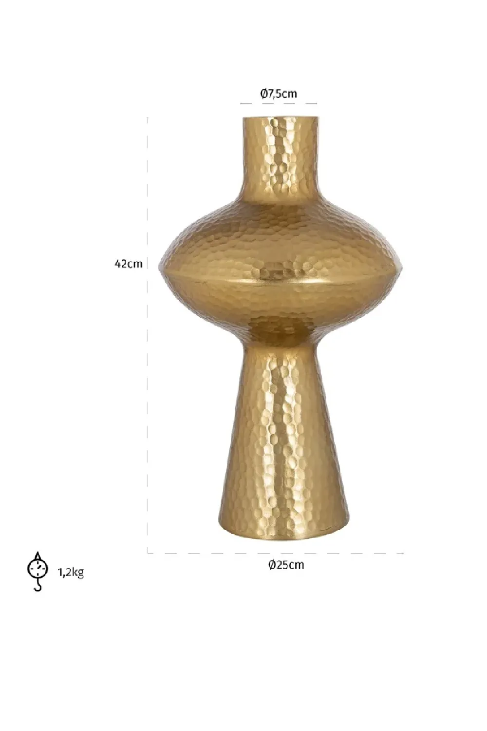 Gold Organic-Shaped Vase | OROA Caitlyn