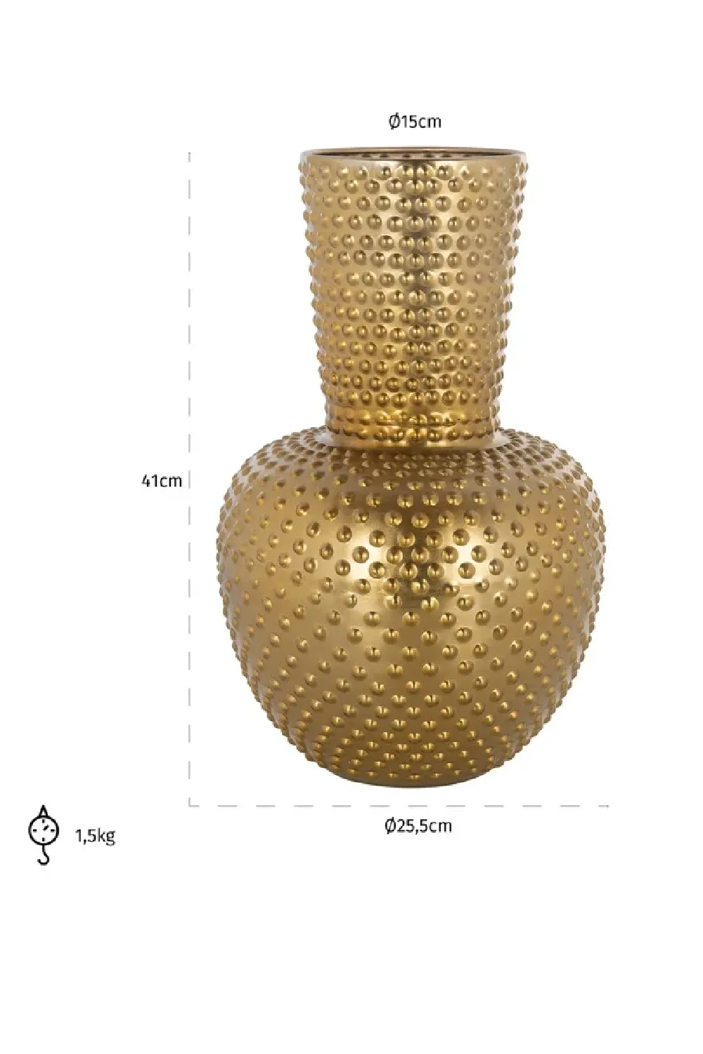 Gold Studded Vase | OROA Nola