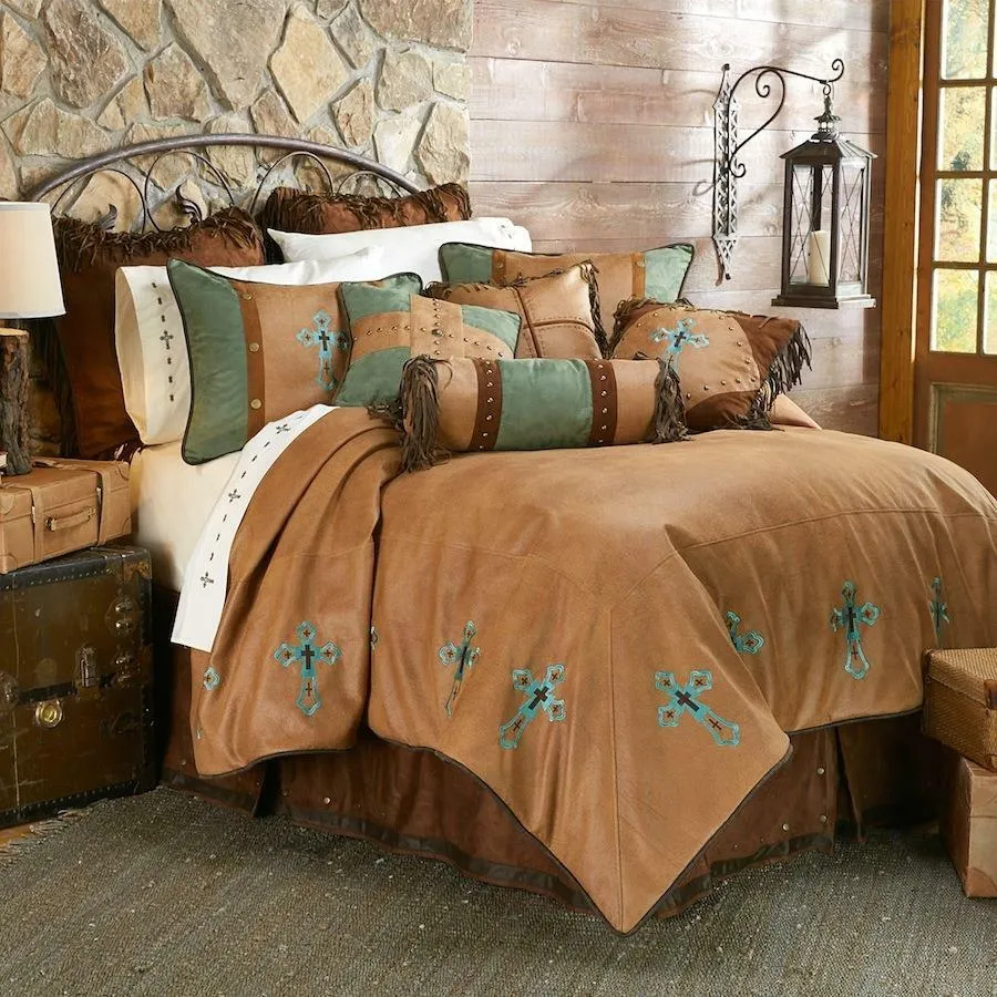 Gold Studded Western Throw Pillow