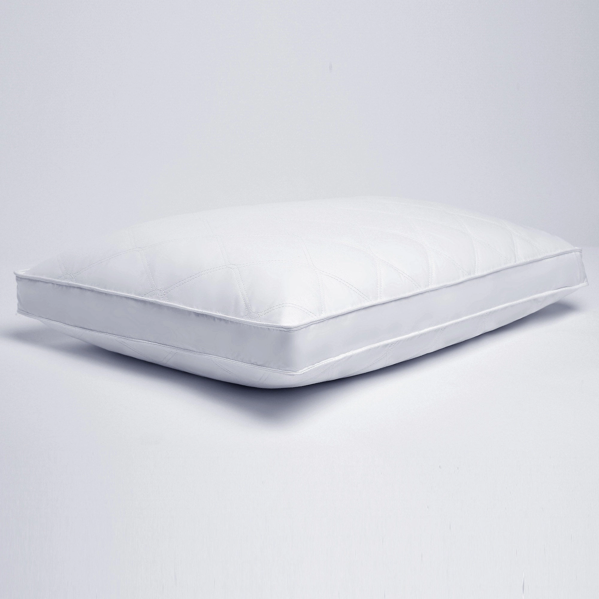 Goose Feather and Down Pillow Cotton Fabric with Gusset 2 Pack - White