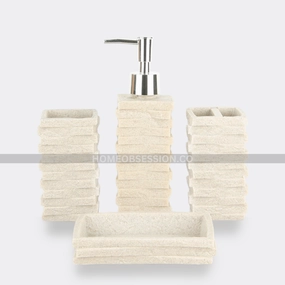 Grain Bath Set Shower Curtain,Waterproof Curtain