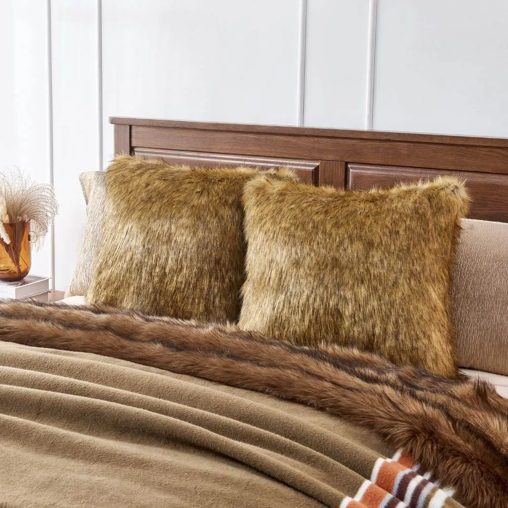 Grand Canyon Soil Faux Fur Wool Blankets - 2 Sizes