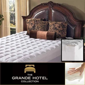 Grande Hotel Collection 4-inch Twin/ Full-size Memory Foam and 1.5-inch Fiber Mattress Topper mattress pads,mattress topper,bed protection