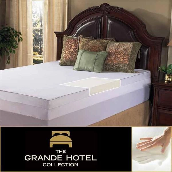 Grande Hotel Collection 4-inch Twin/ Full-size Memory Foam Mattress Topper with Egyptian Cotton Cover mattress pads,mattress topper,bed protection