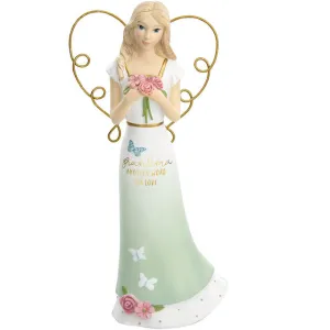 Grandma Another Word for Love Angel with Flower Figurine 6.5" Decorative Mirror,Home Decor Mirror