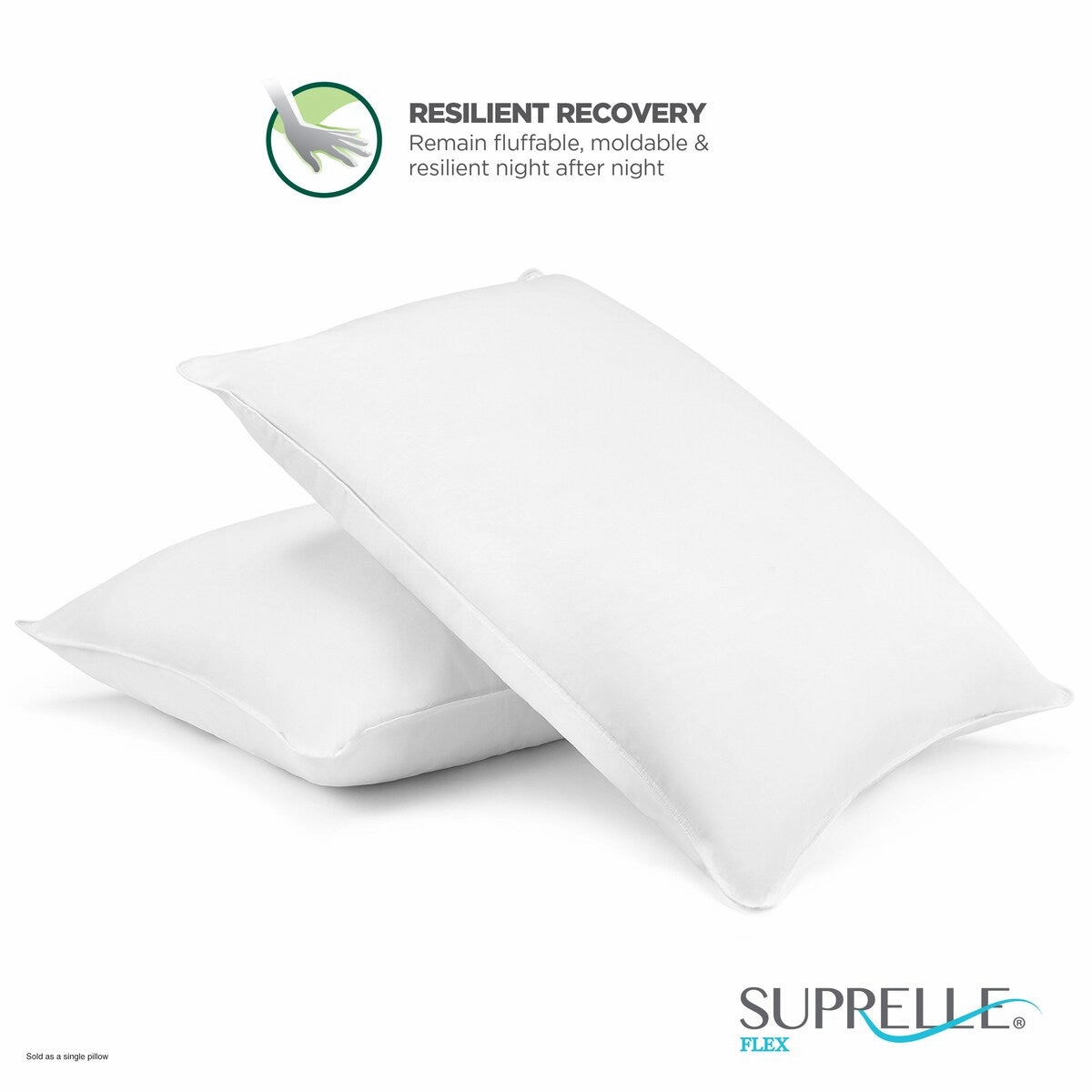 Great Sleep EMBRACE Pillow for Stomach and Back Sleepers - White