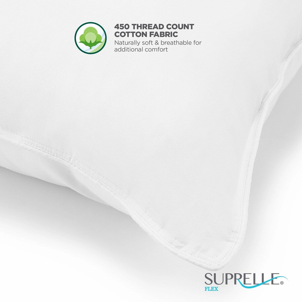 Great Sleep EMBRACE Pillow for Stomach and Back Sleepers - White