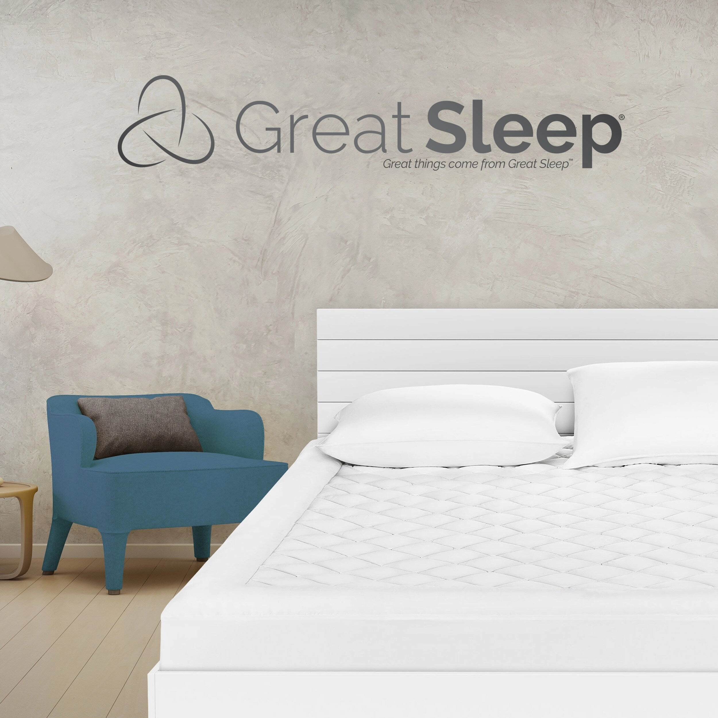 Great Sleep HYDROCOOL Mattress Pad - White