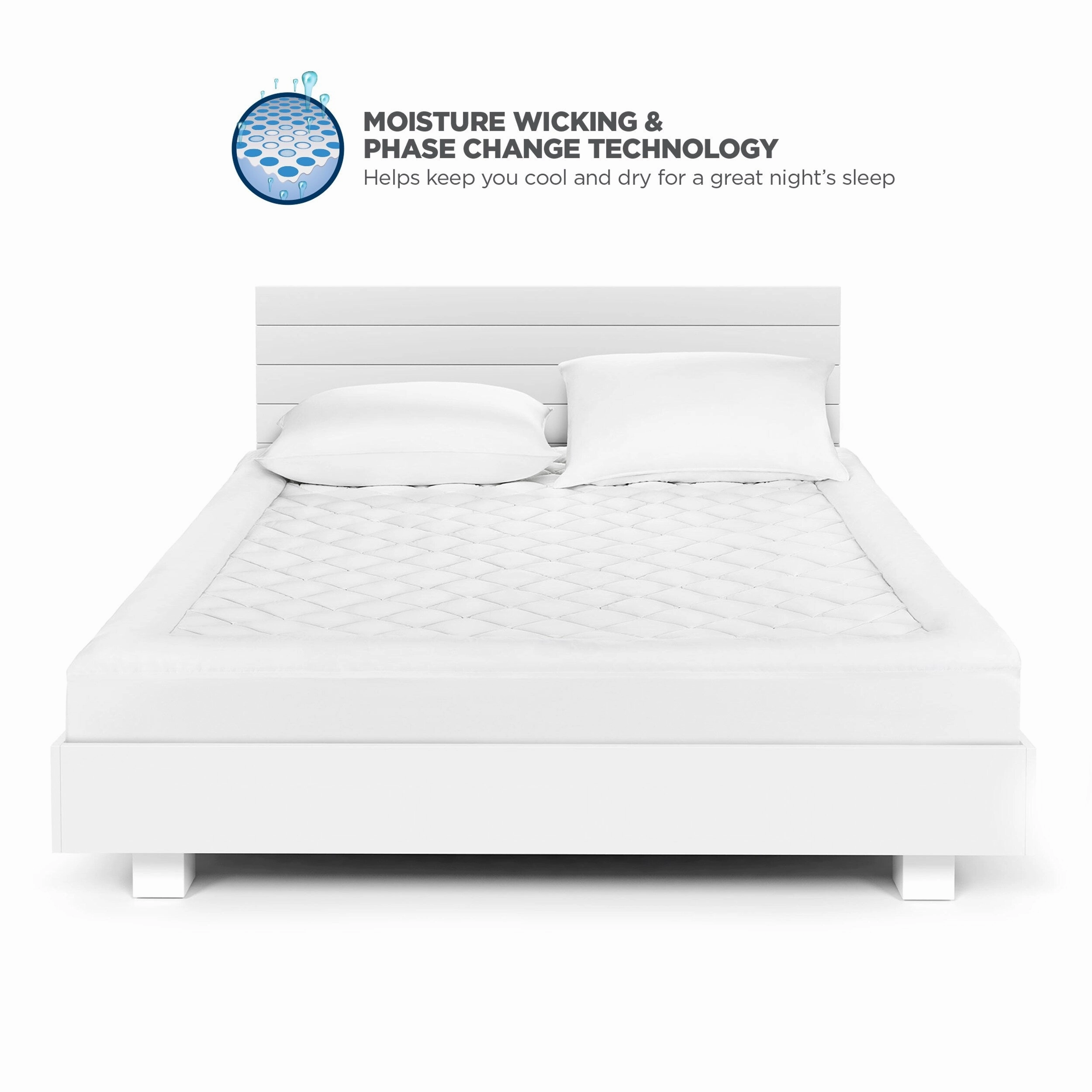 Great Sleep HYDROCOOL Mattress Pad - White