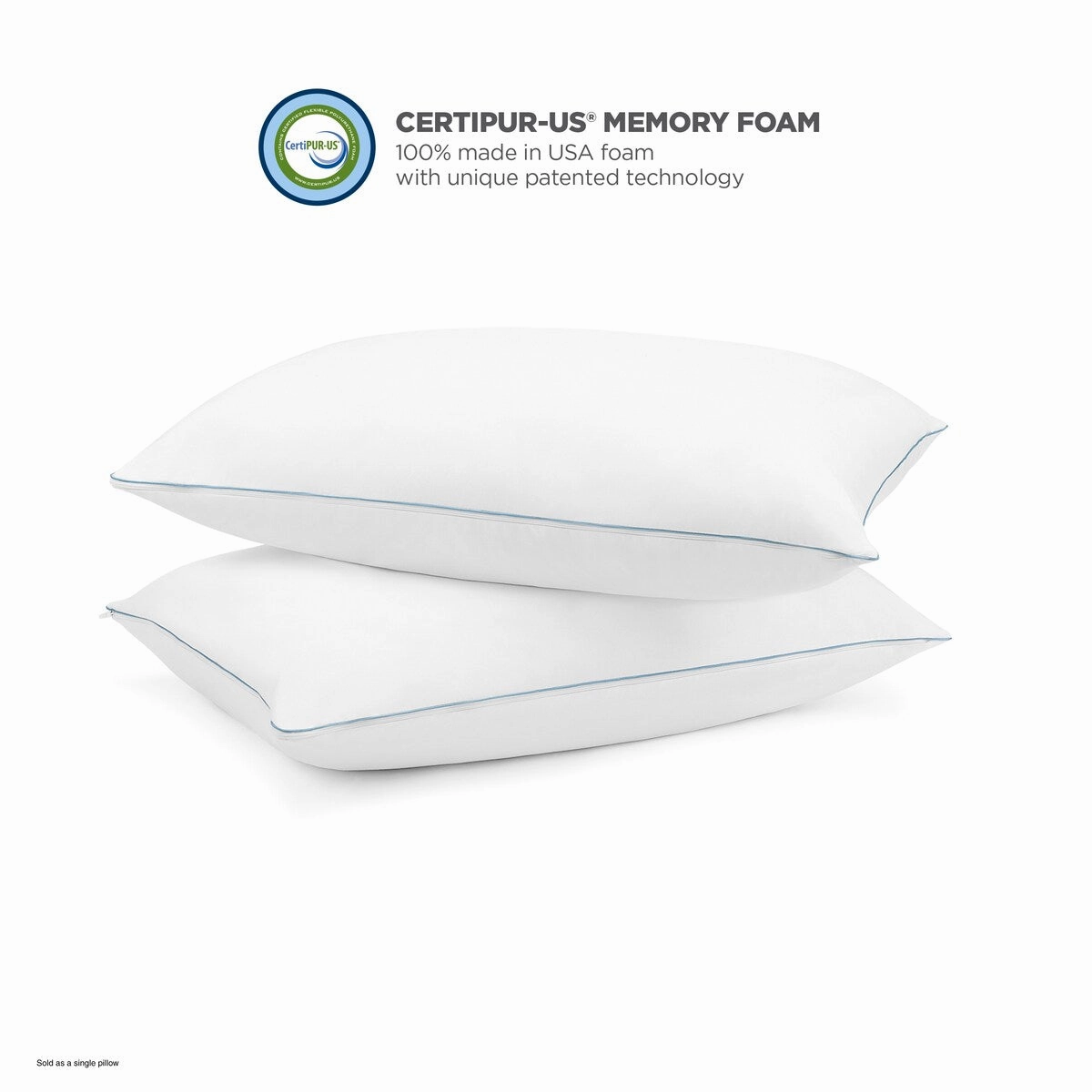 Great Sleep TWICE COOL Foam Cluster Pillow - White