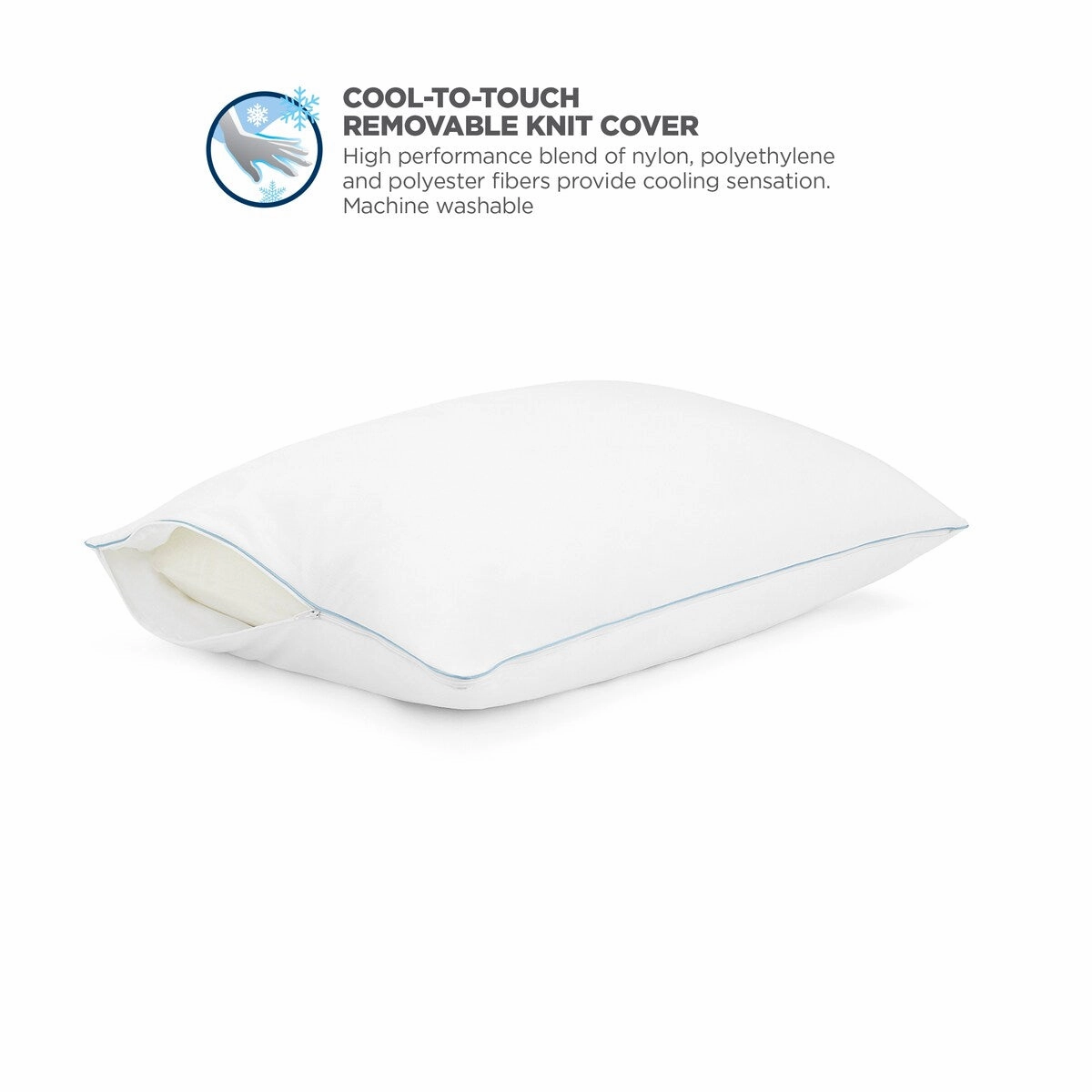 Great Sleep TWICE COOL Foam Cluster Pillow - White