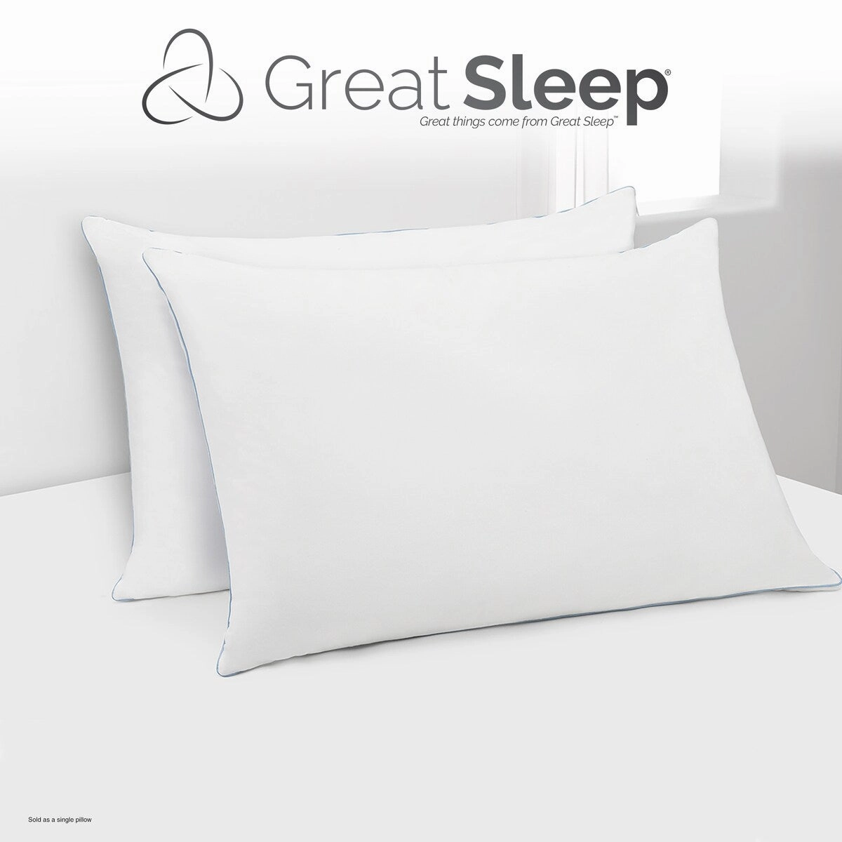 Great Sleep TWICE COOL Foam Cluster Pillow - White