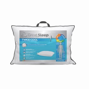 Great Sleep TWICE COOL Foam Cluster Pillow - White pillows,bed pillow,sleeping cushion