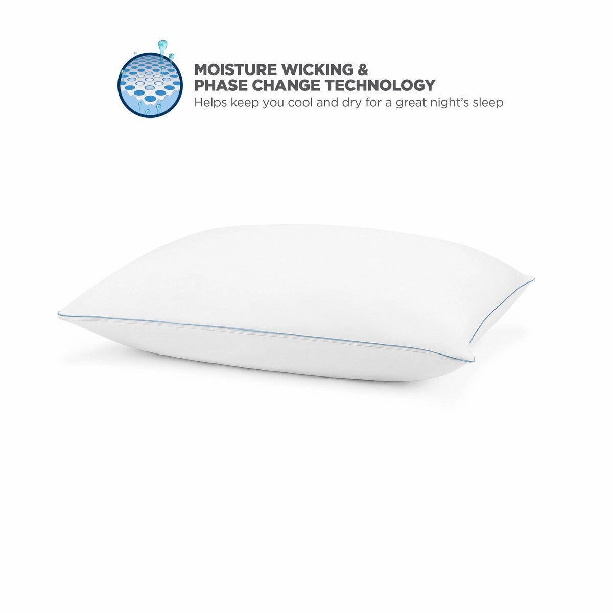 Great Sleep TWICE COOL Foam Cluster Pillow - White