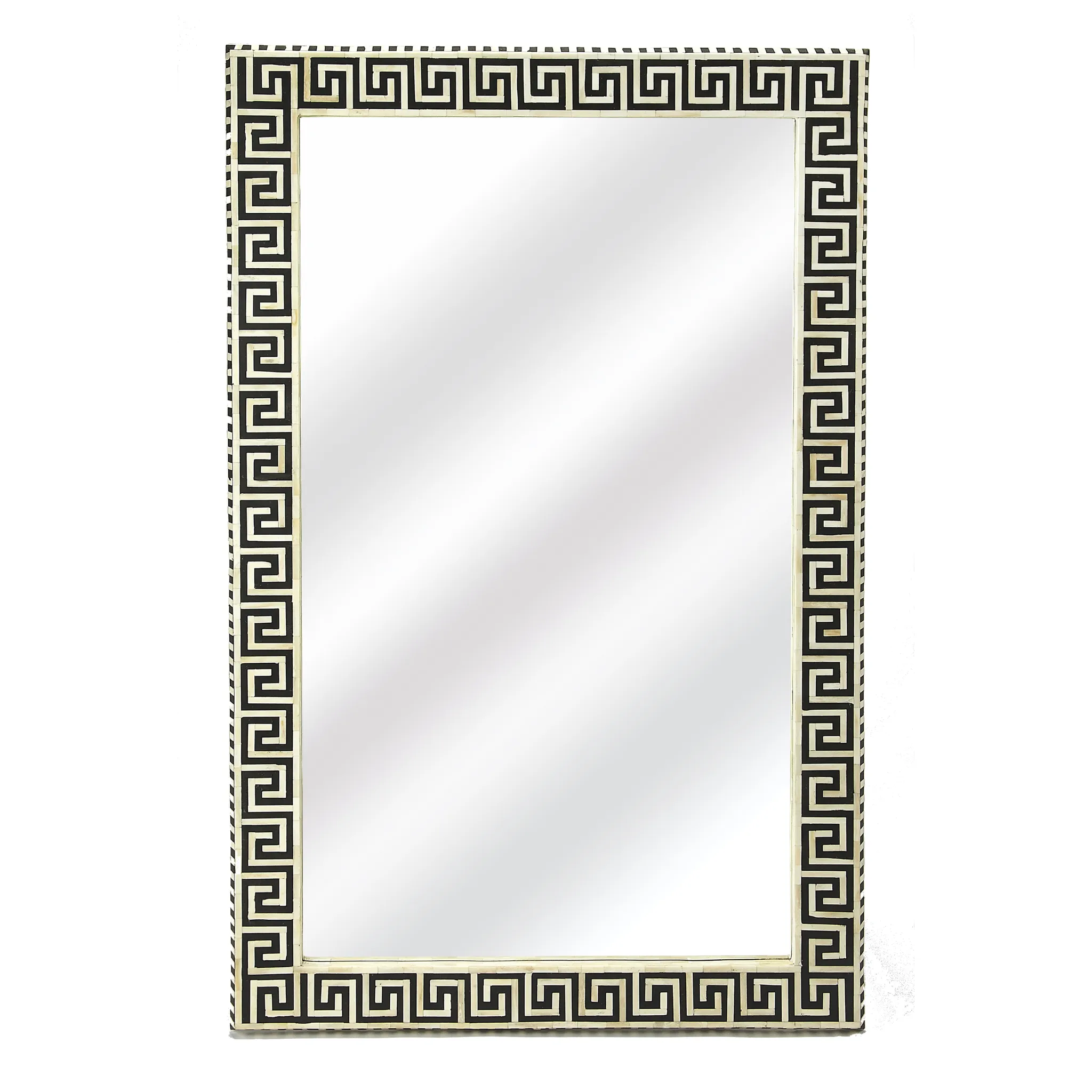 Greek Key Pattern Black and White Bone Inlay Mosaic Wall Mirror Cutting Board,Kitchen Board