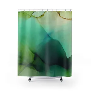 Green Abstract Shower Curtain Lighting,Home Lighting