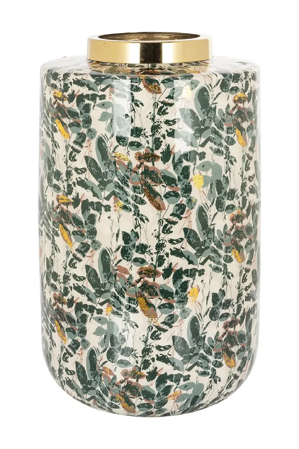 Green Leaves Enamel Vase | OROA Omono Vase,Glass Vase
